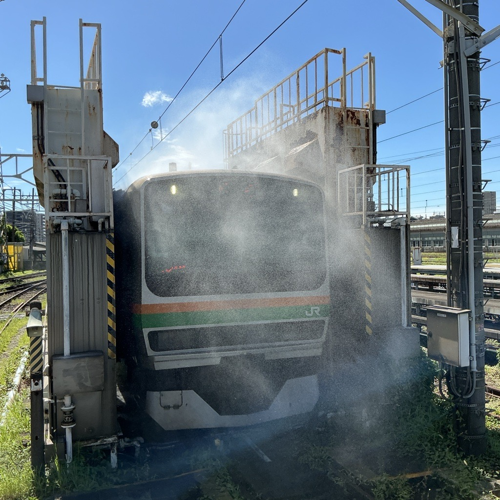 電車に乗って尾久駅の車庫見学と洗浄体験！ ＠尾久駅