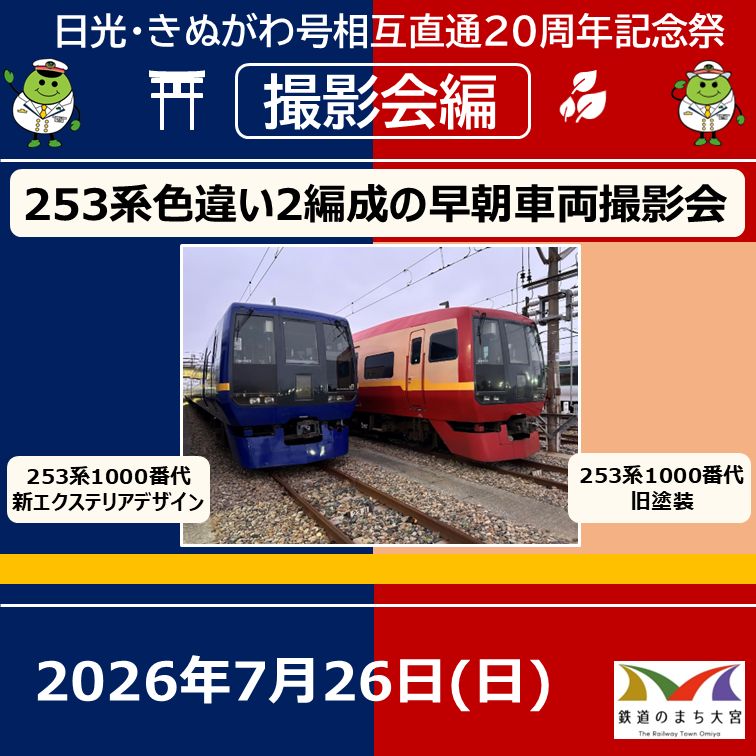日光・きぬがわ号相互直通20周年記念祭　撮影会編 @東大宮操車場
