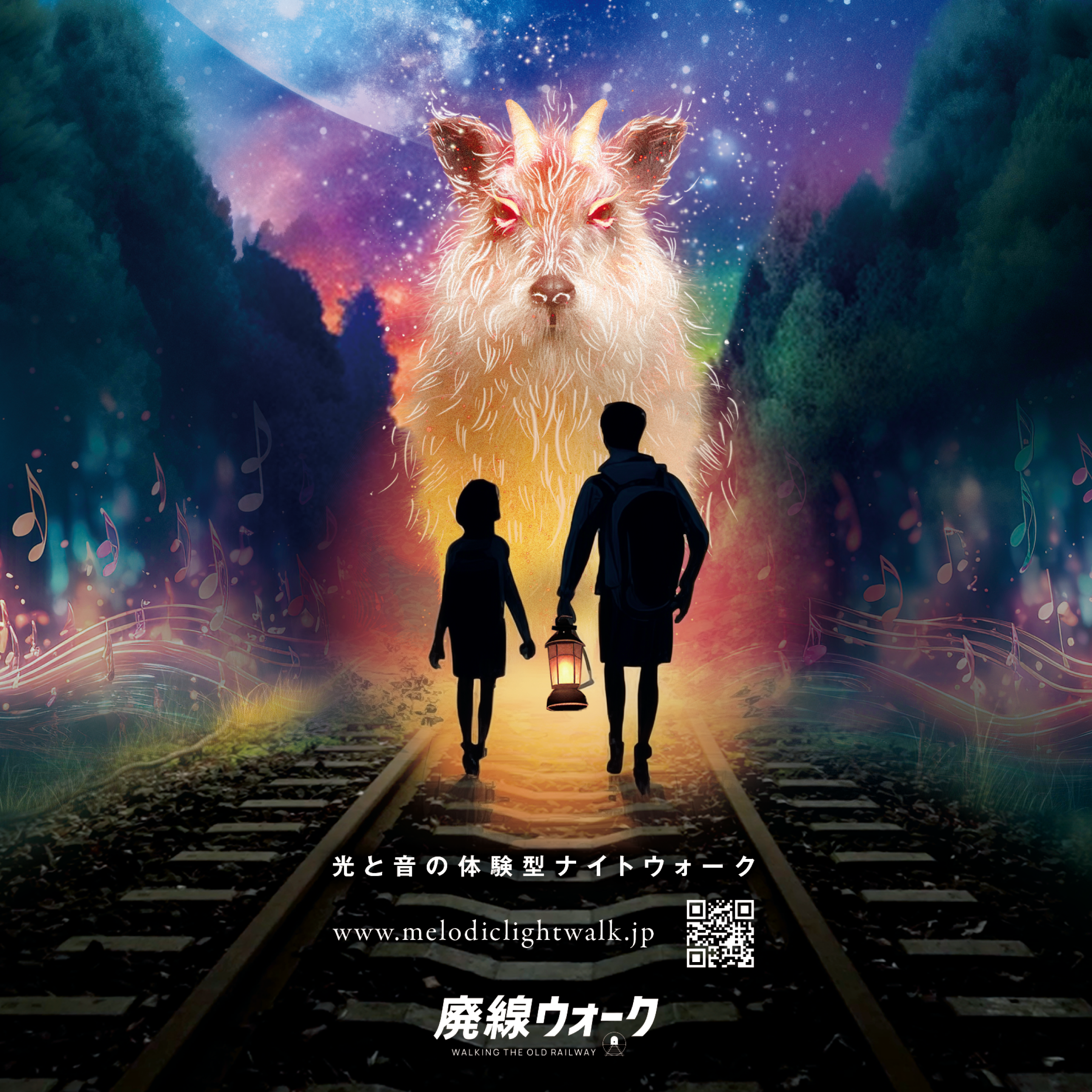 【群馬県安中市】光と音の体験型ナイトウォーク MELODIC LIGHT WALK 【夜の】碓氷峠 廃線ウォーク ナイトウォークプラン