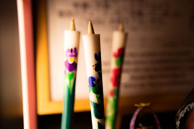 会津で人気の体験 絵ろうそく絵付け体験