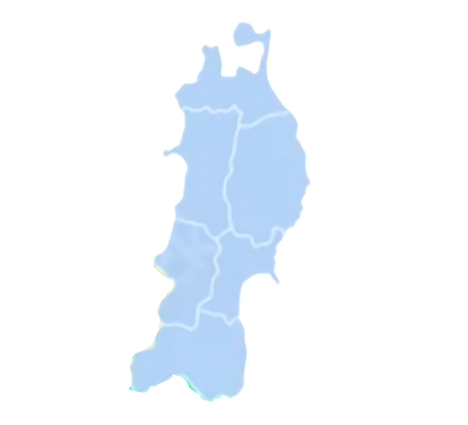 東北地方のエリアマップ